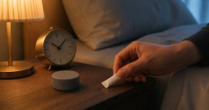When to stop using caffeine pouches before bed